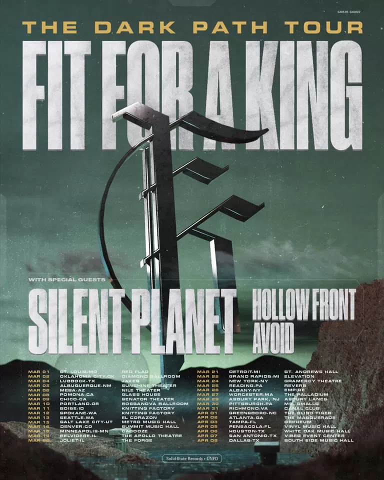 Fit For A King Tour Locations